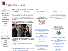 Tablet Screenshot of music4musicians.com